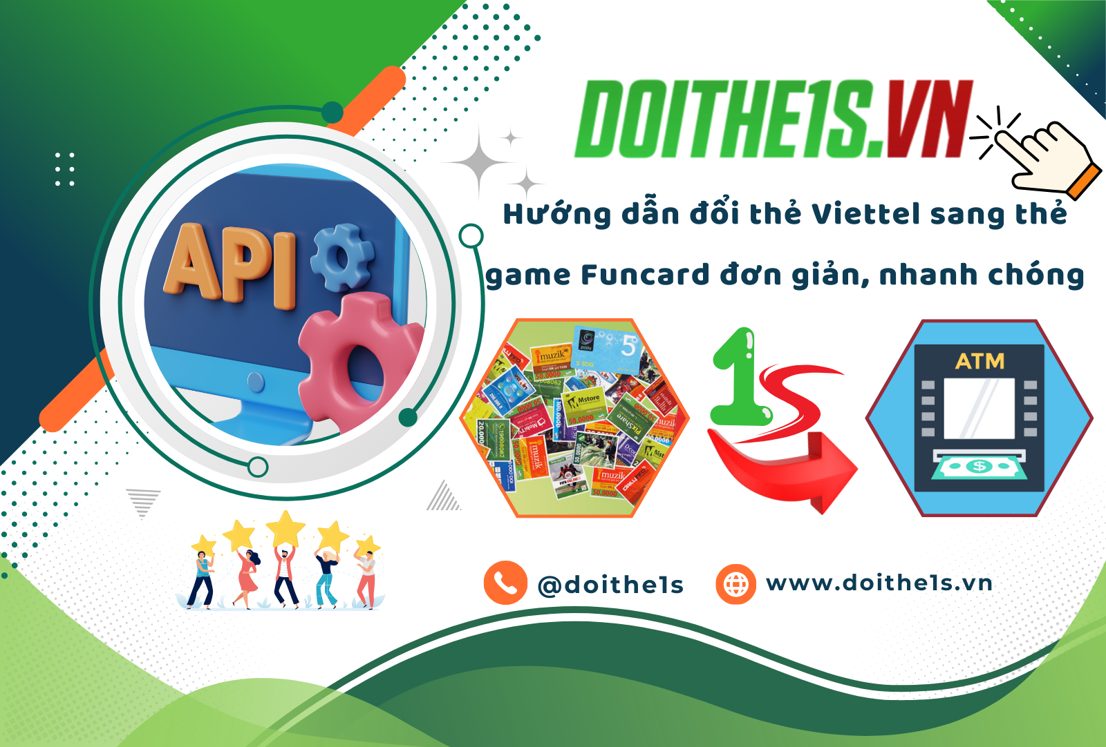  Hướng dẫn đổi thẻ Viettel sang thẻ game Funcard đơn giản, nhanh chóng tại doithe1s.io.vn