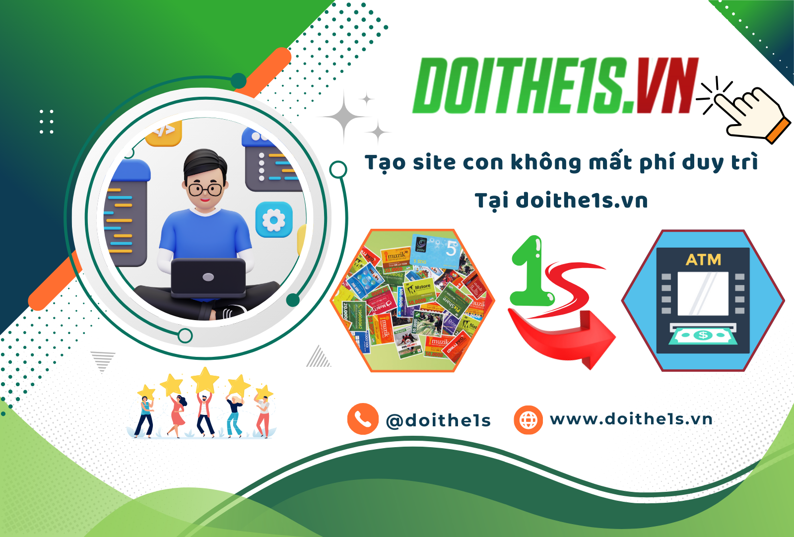  TẠO WEBSITE CON FULL TÍNH NĂNG - MIỄN PHÍ DUY TRÌ 100%